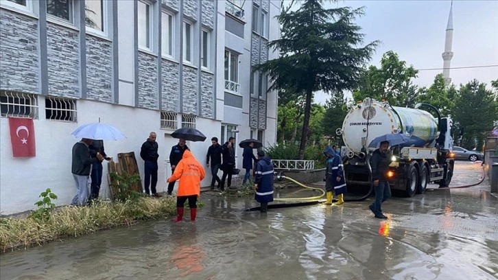 Çorum'da sağanak etkili oldu