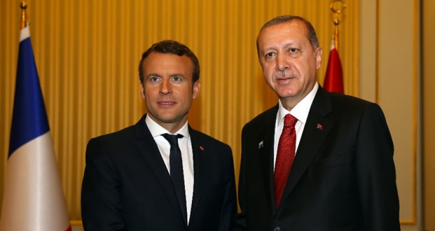 Erdoğan Macron ile görüştü