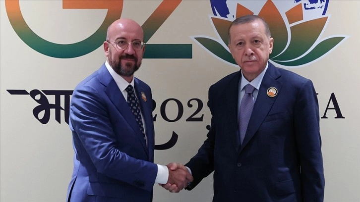 Cumhurbaşkanı Erdoğan, AB Konseyi Başkanı Charles Michel'i kabul etti