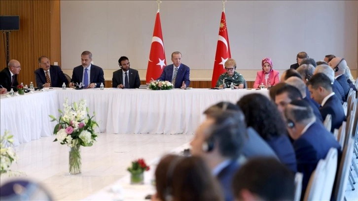 Cumhurbaşkanı Erdoğan, Amerikan Yahudi Toplumu Çatı Kuruluşları temsilcilerini kabul etti