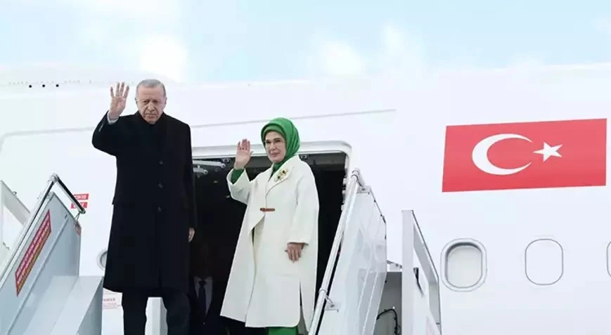 Cumhurbaşkanı Erdoğan Türk Devletleri Teşkilatı Devlet Başkanları Konseyi için Kırgızistan'a gitti