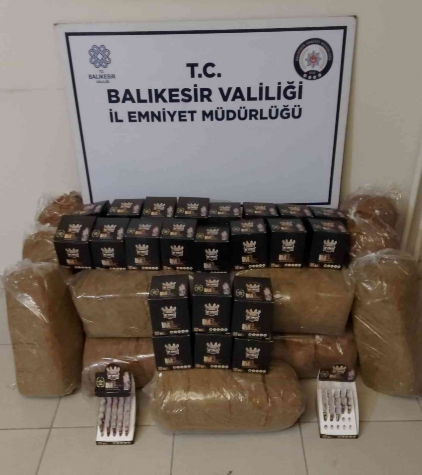 Bandırma’ da 95 kilo kaçak tütün yakalandı