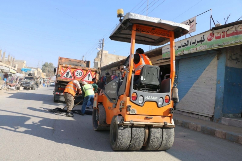 SMO’dan Tel Abyad’a yol çalışması