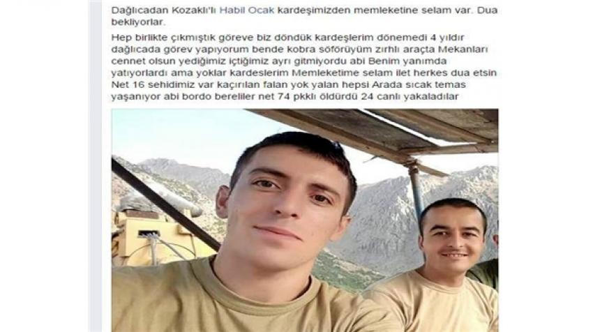 Dağlıca’daki askerler dua bekliyor