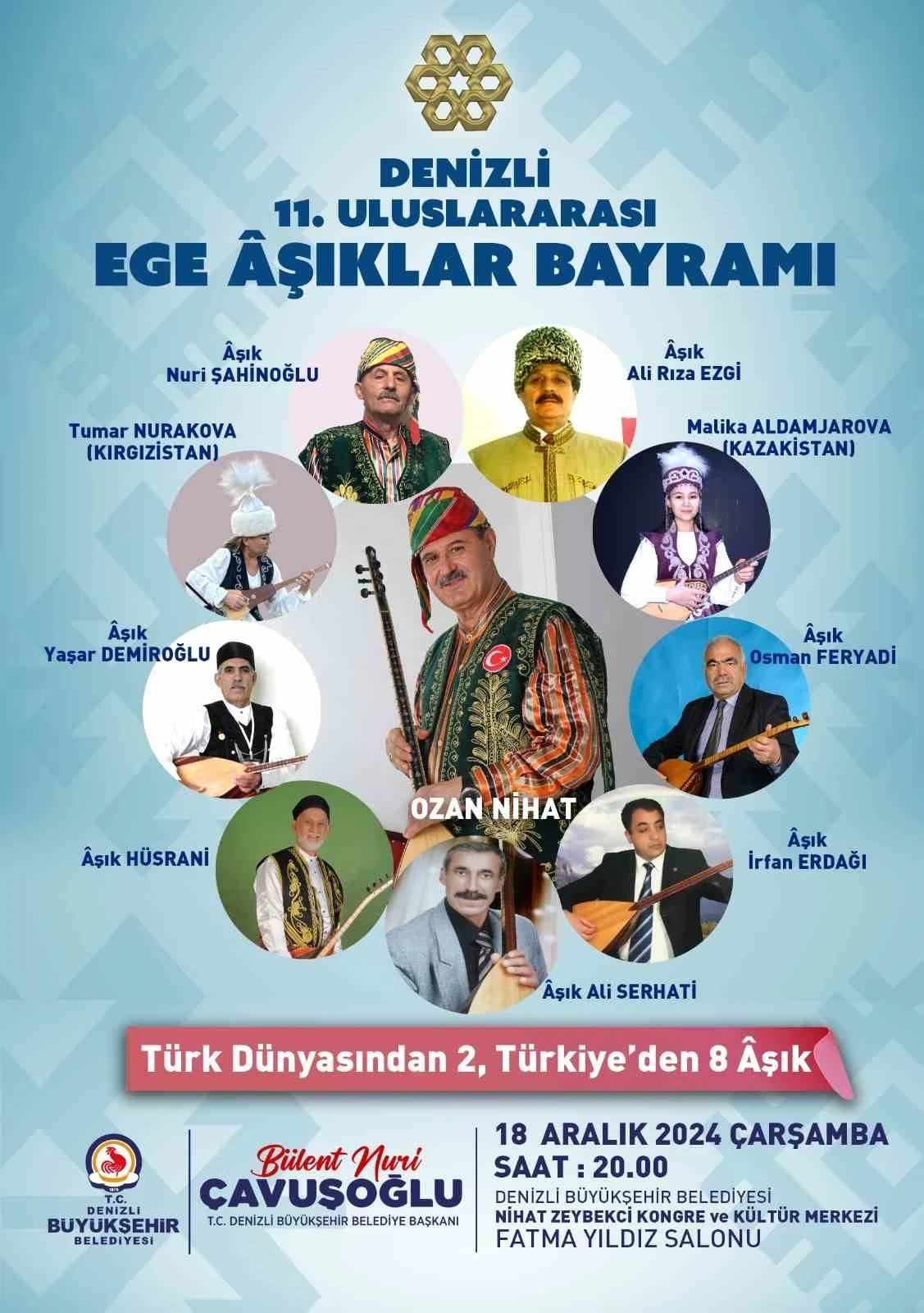 Denizli’de ertelenen Aşıklar Bayramı 18 Aralık’ta gerçekleştirecek
