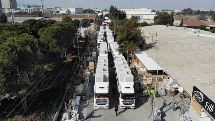 Deprem bölgesine 10 tır duş ve tuvalet Manisa’dan uğurlandı
