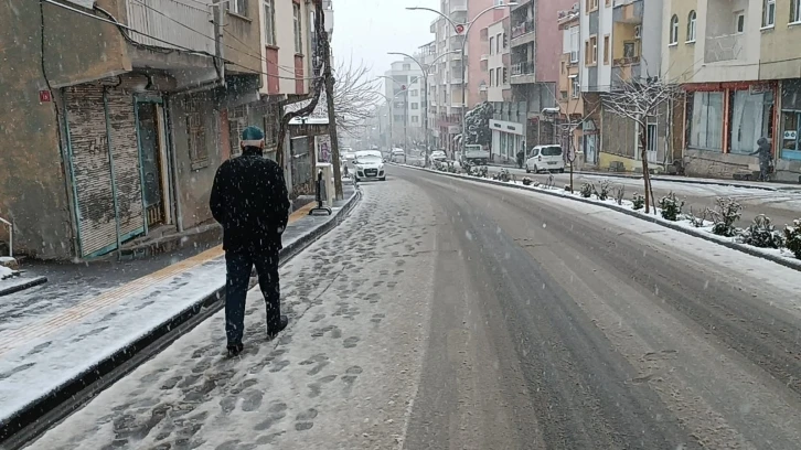 Kırsalı beyaza örtüyle kaplandı