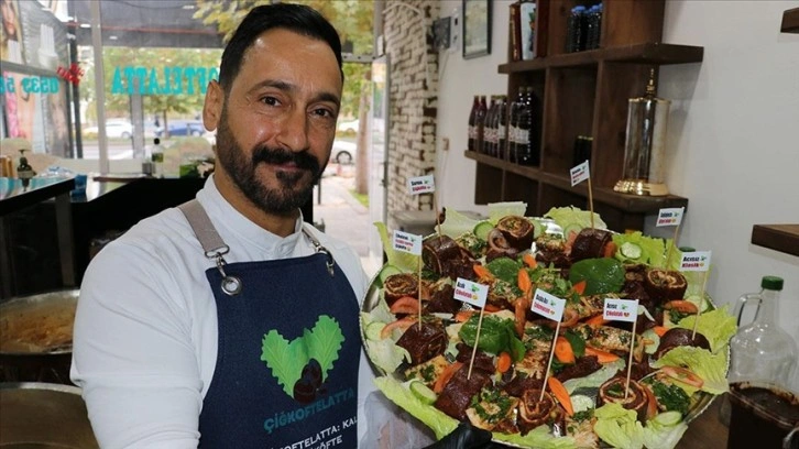 Diyarbakırlı usta çikolatayla yoğurduğu çiğköftede marka yarattı