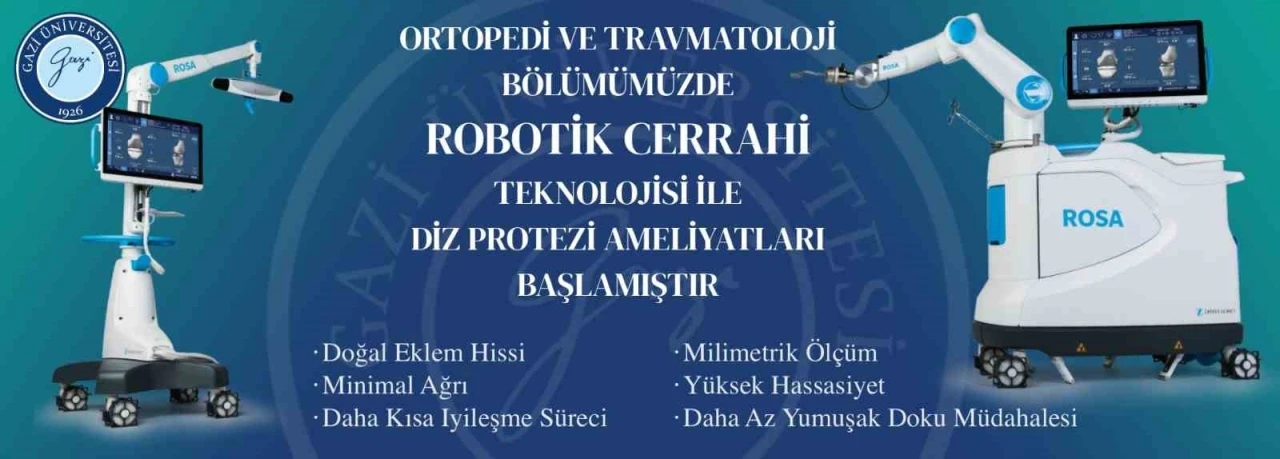 Diz protezi ameliyatları yapay zekalı robotik cerrahiyle yapılıyor
