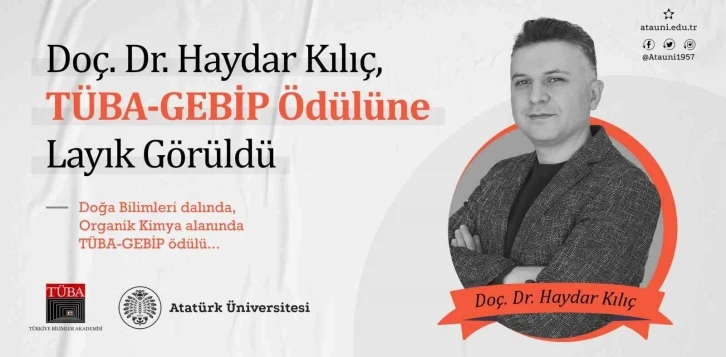 Doç. Dr. Kılıç, TÜBA-GEBİP ödülüne layık görüldü
