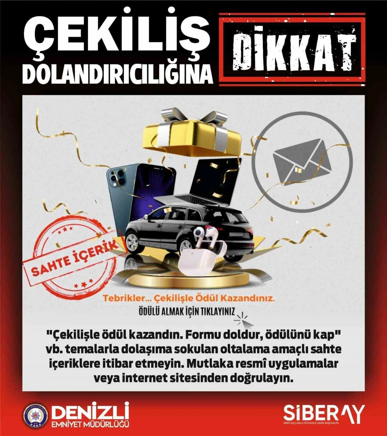 Dolandırıcılardan sahte çekiliş tuzağı
