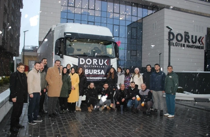 Doruk’tan Hatay Sahra Hastanesi’ne bir tır sağlık malzemesi ve ilaç desteği