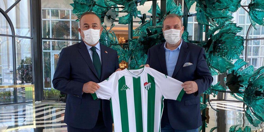 Başkan Kamat, Dışişleri Bakanı Çavuşoğlu'na Bursaspor hakkında bilgi verdi 