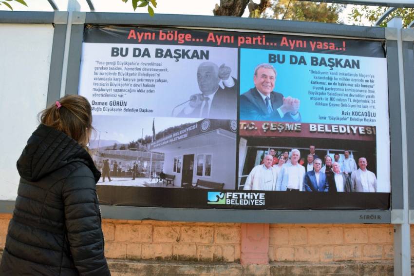 Başkanların atışması bilboardlarda