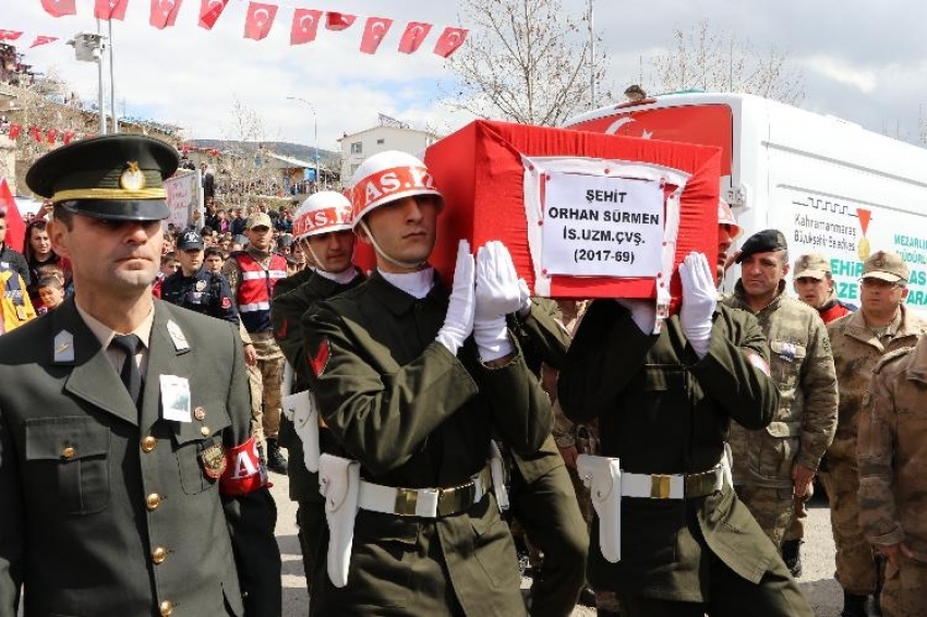 Kahramanmaraş Afrin şehidini uğurladı