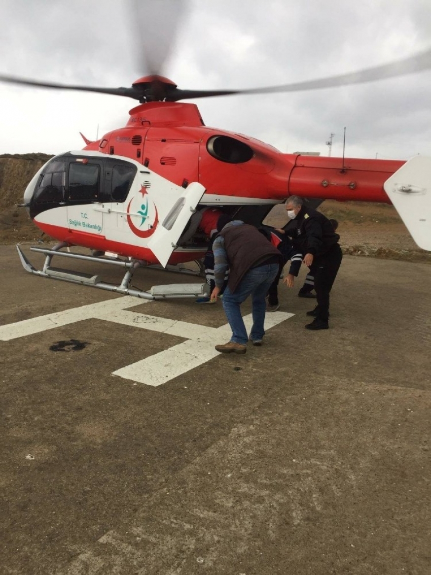 Helikopter Ambulans Bandırma’ya havalandı