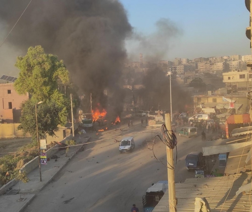 Afrin’de bomba yüklü araç patladı: 1 ölü, 5 yaralı