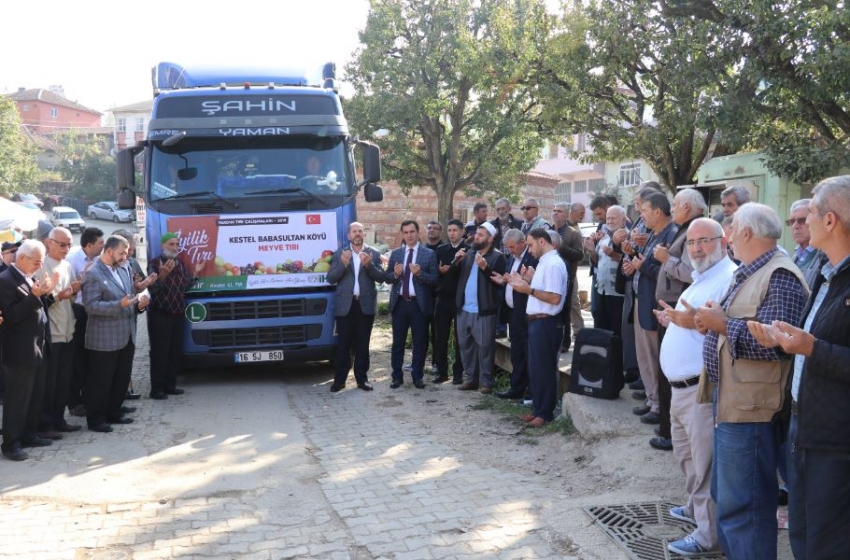 Bursalı çiftçilerden mülteci kamplarına TIR dolusu meyve