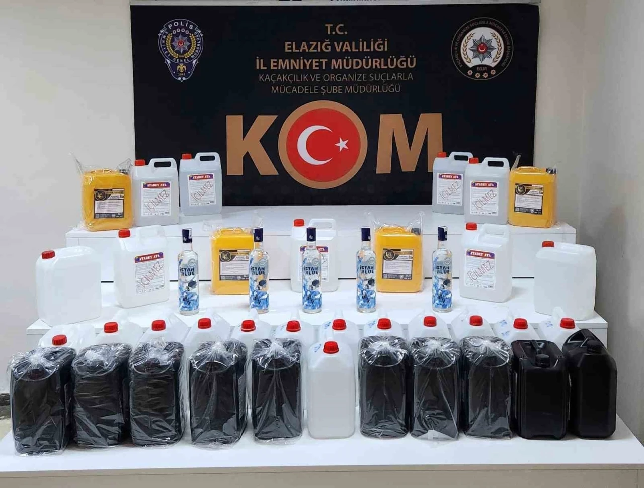 Elazığ’da 190 litre etil alkol ele geçirildi: 11 şüpheliye işlem yapıldı
