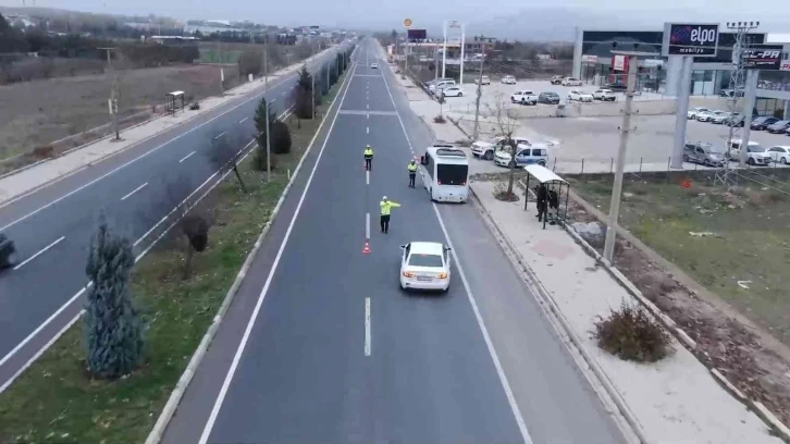 Elazığ’da dron destekli trafik denetimi
