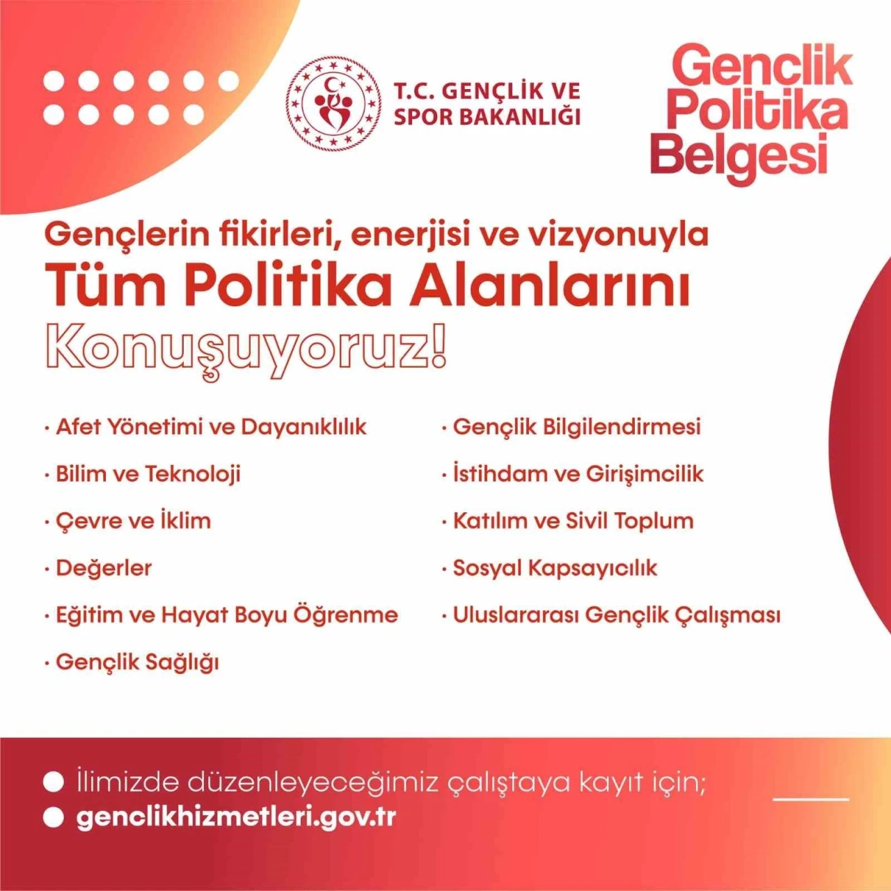 Elazığ’da ‘Gençlik Politika Belgesi Vizyon Çalıştayı’ gerçekleşecek
