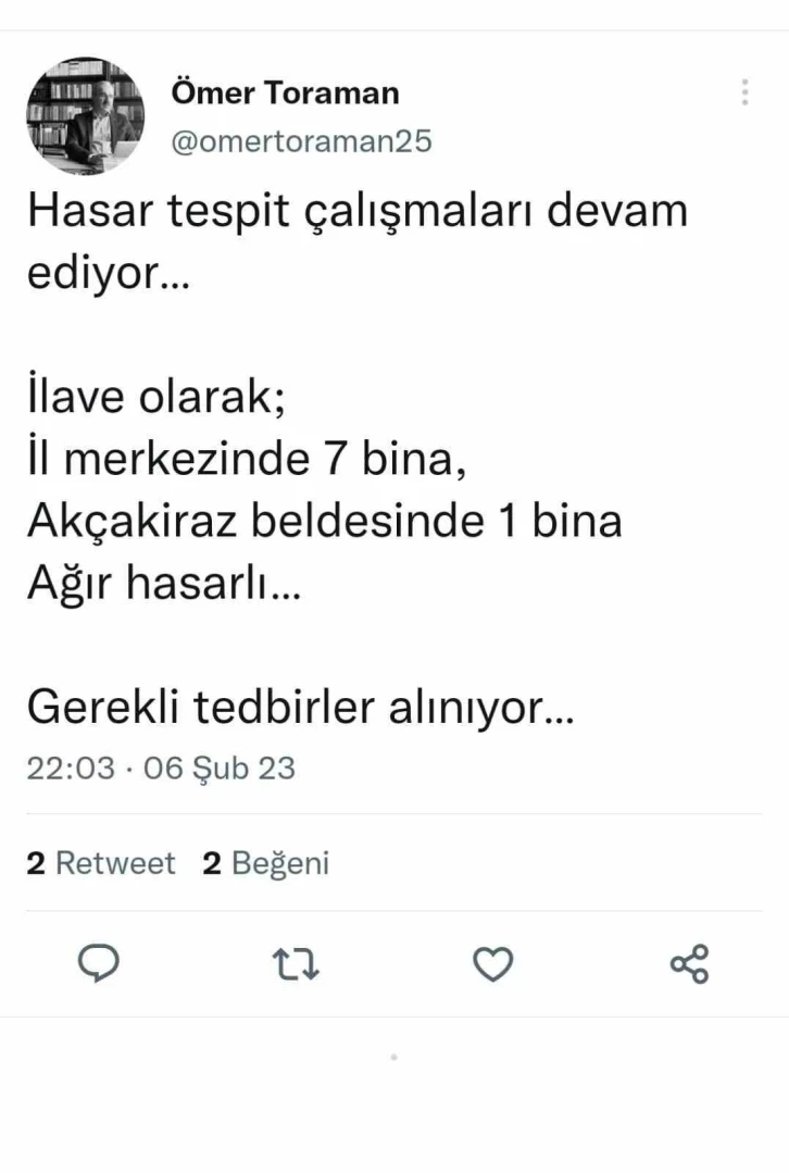 Elazığ Valisi Toraman, "8 bina ağır hasarlı"