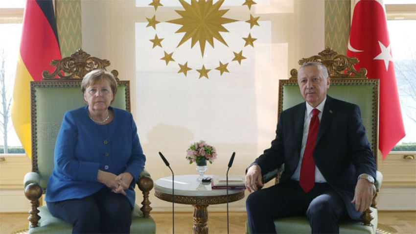 Cumhurbaşkanı Erdoğan, Merkel ile görüştü