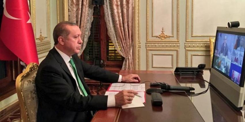 Erdoğan bazı liderlerle telekonferans yaptı