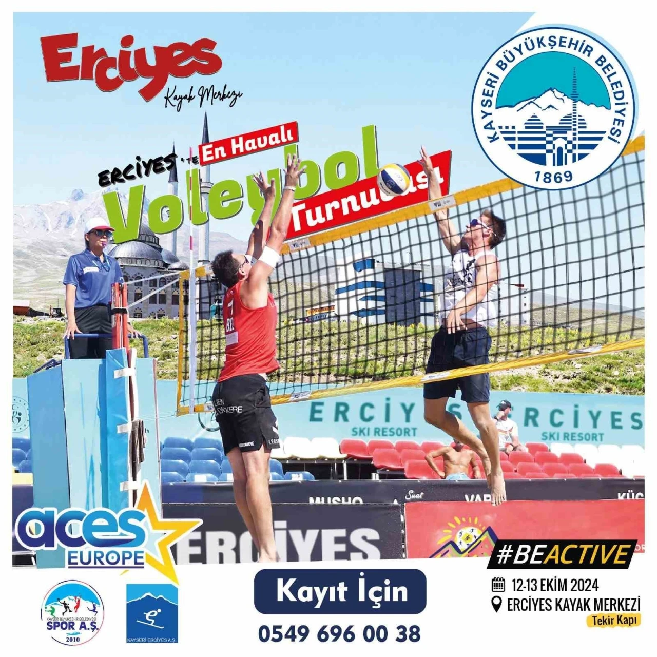 Erciyes’te en havalı voleybol turnuvası
