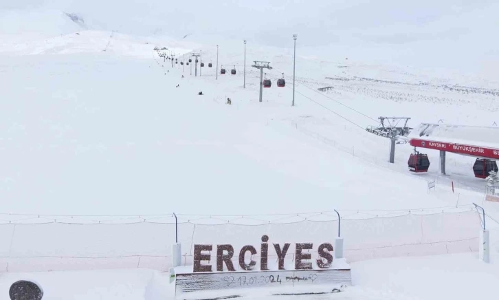 Erciyes’te kar kalınlığı 110 santimetreye ulaştı
