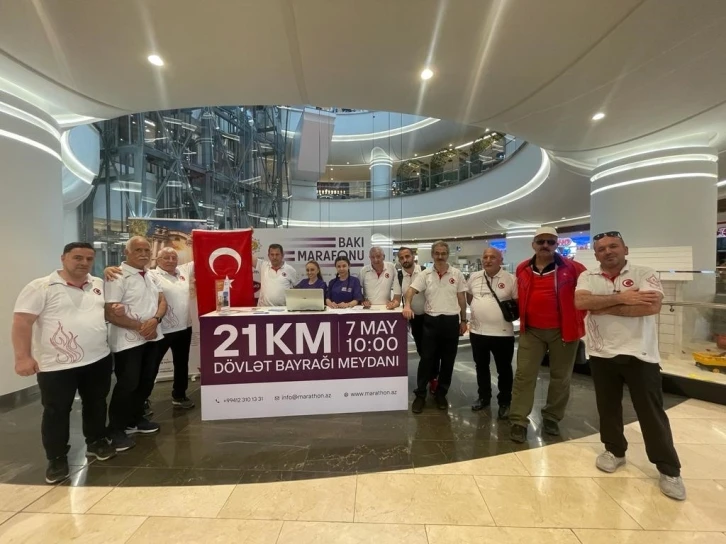 Erzurumlu maratoncular Bakü’de koştu
