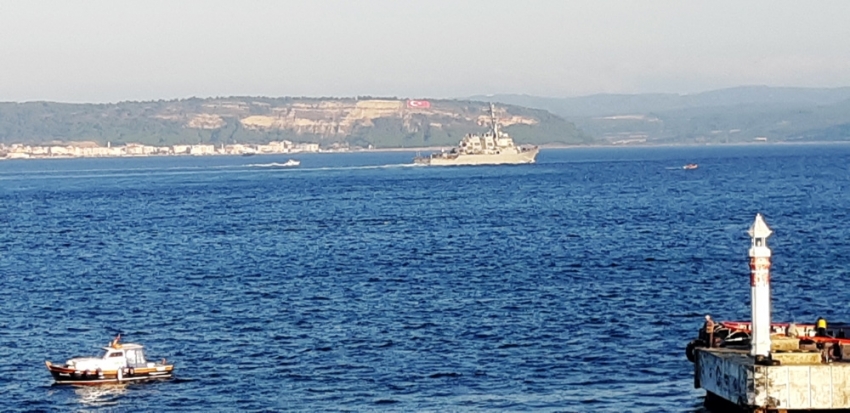 ABD savaş gemisi ’USS Porter’, Çanakkale Boğazı’ndan geçti