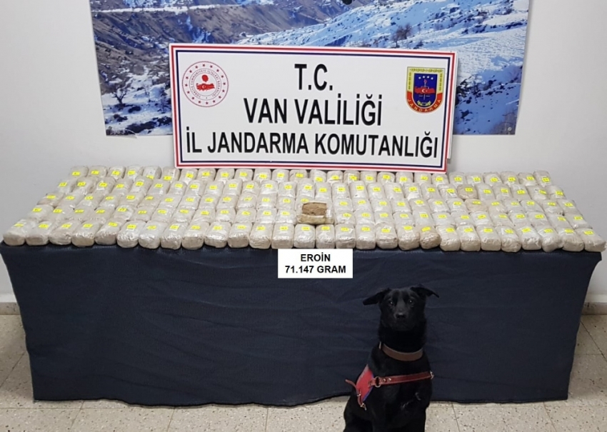 Van’da 71 kilo eroin ele geçirildi