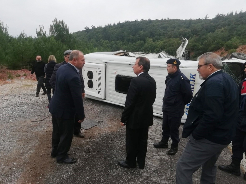 Kaymakam Gürdal, kaza yerinde incelemelerde bulundu