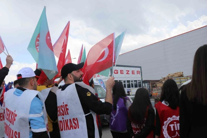 Bolu'da Fabrika işçileri eylemde