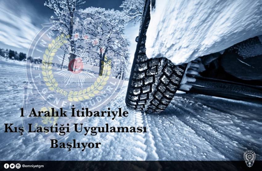 Kış lastiği uygulaması yarın başlıyor