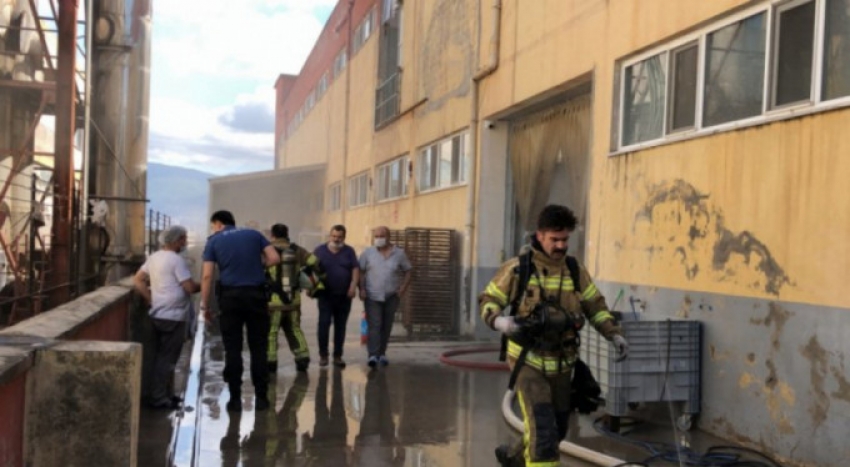 Bursa'da fabrika yangını