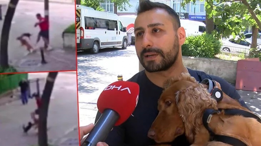 Köpeğini dolaştırmaya çıktı, kedi saldırısına uğradı