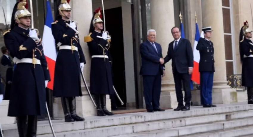 Filistin Devlet Başkanı Abbas, Elysee’de