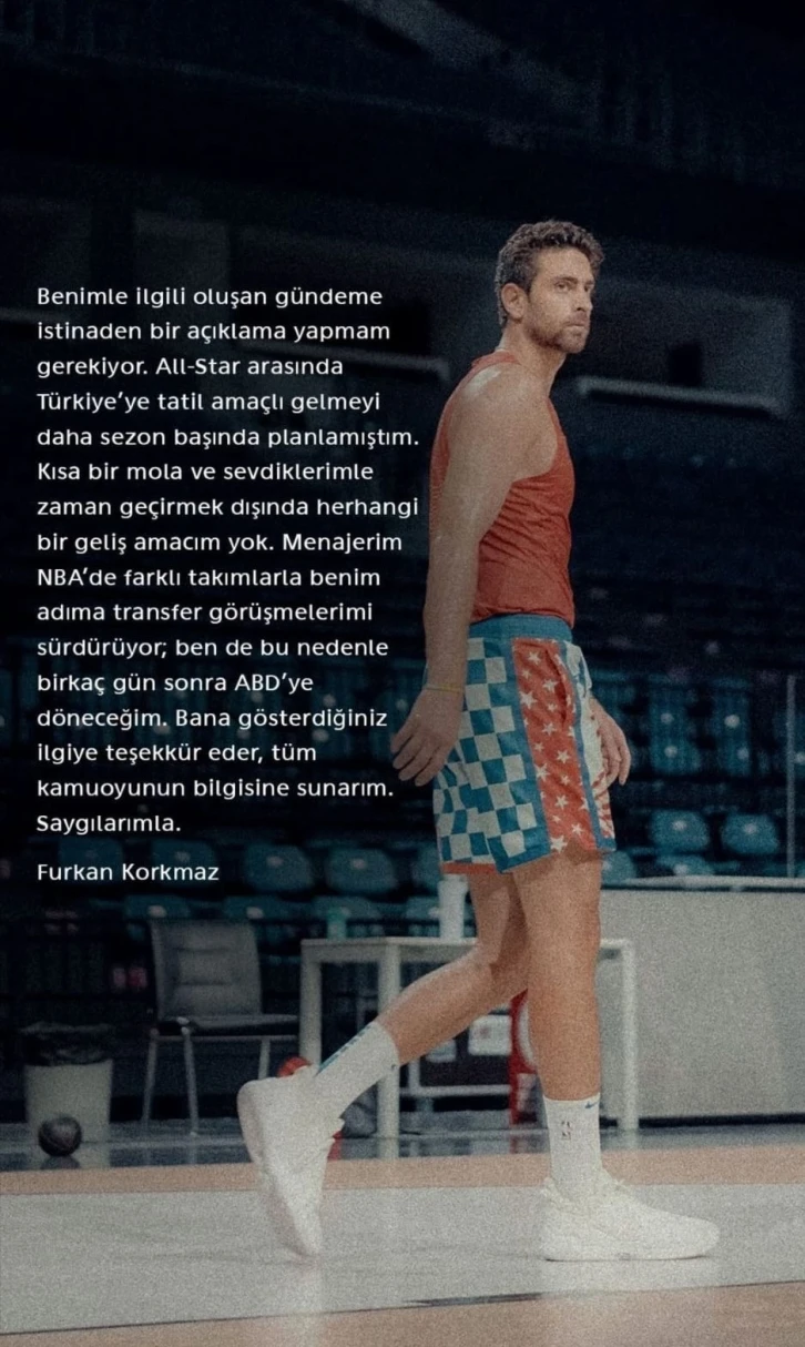 Furkan Korkmaz, ABD’ye döneceğini açıkladı
