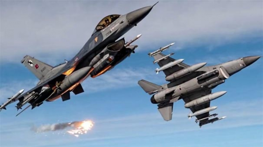 10 F-16 uçağı ile sınırda devriye uçuşu