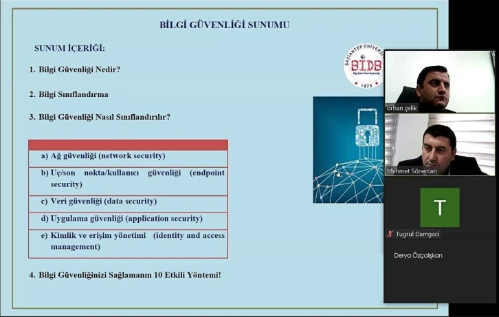 GAÜN personeline bilgi güvenliği farkındalık eğitimi verildi
