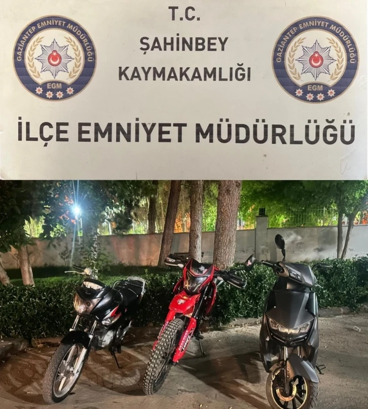 Gaziantep’te 3 motosiklet hırsızlığı şüphelisi yakalandı
