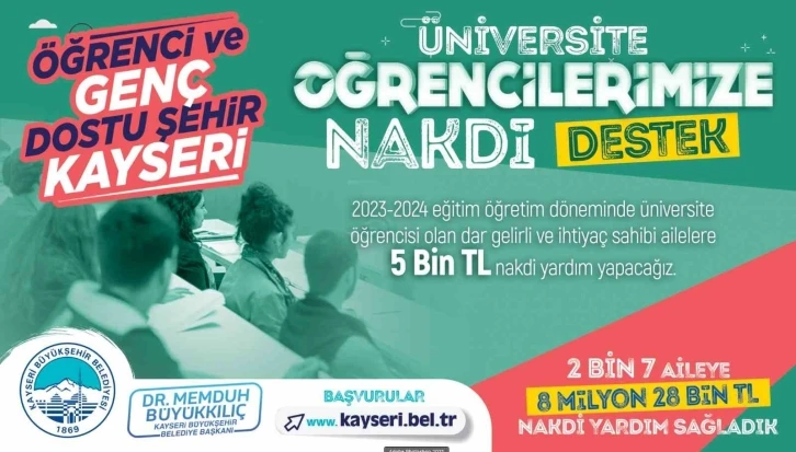 Genç dostu başkanın üniversite öğrencilerine destekleri sürüyor
