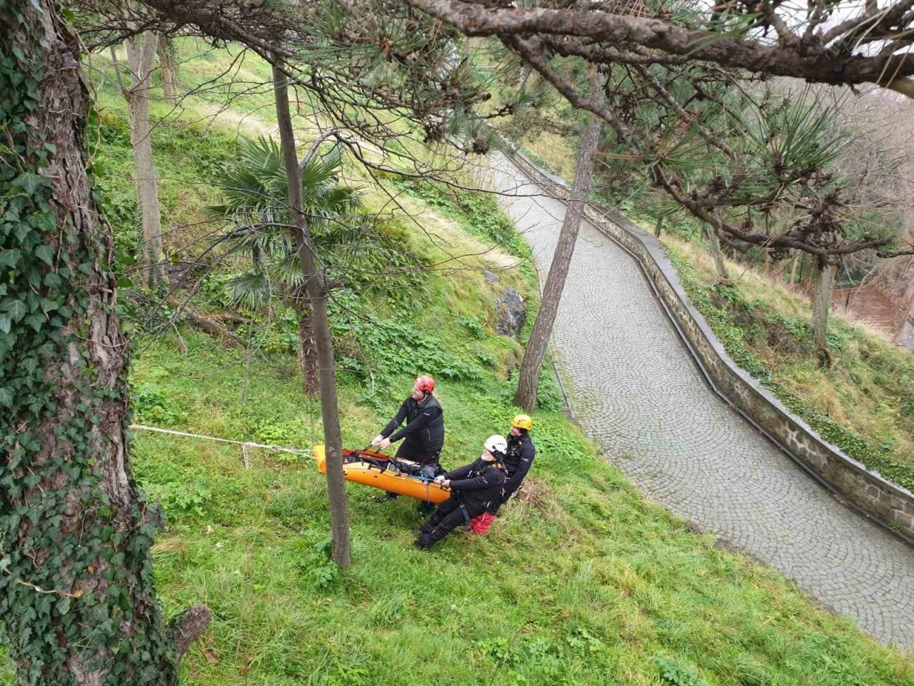 Giresun Kalesi’nde arama-kurtarma eğitim gerçekleştirildi
