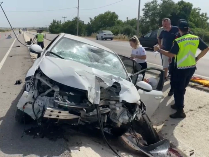 Gönen’de tek taraflı trafik kazası: 1 yaralı
