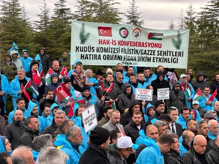 HAK-İŞ, Gazze’de hayatını kaybedenler için hatıra ormanı oluşturdu
