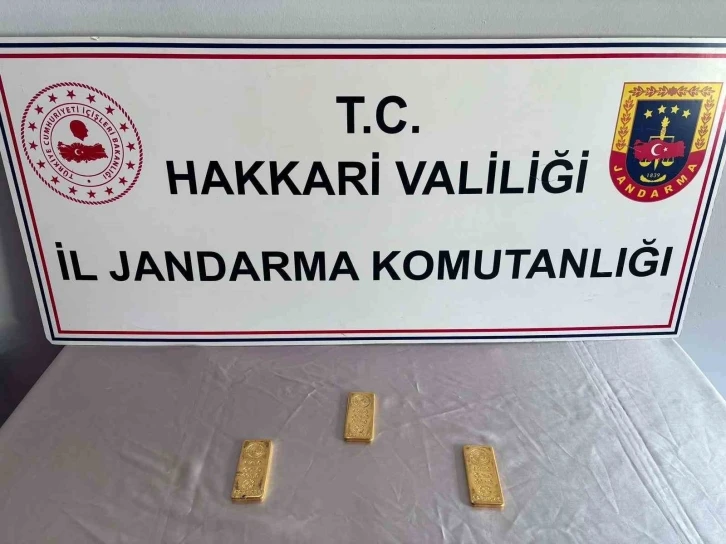 Hakkari’de 6 milyon 600 bin TL değerinde 3 kilo külçe altın ele geçirildi
