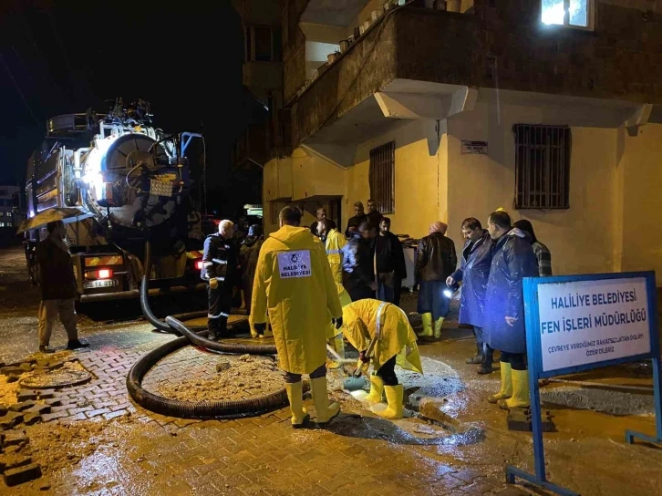 Haliliye’de ekipler sel riskine karşı seferber oldu
