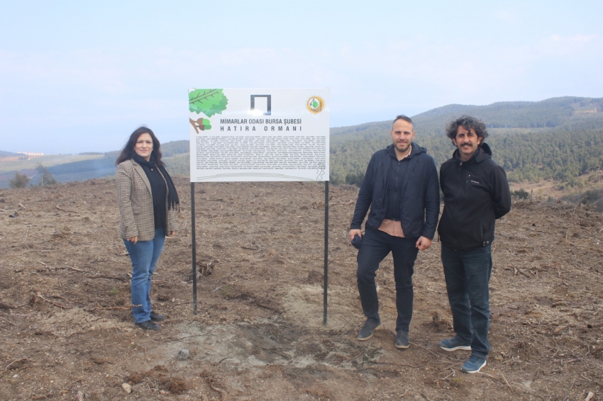 Mimarlar Odası Bursa Şubesi’nden hatıra ormanı